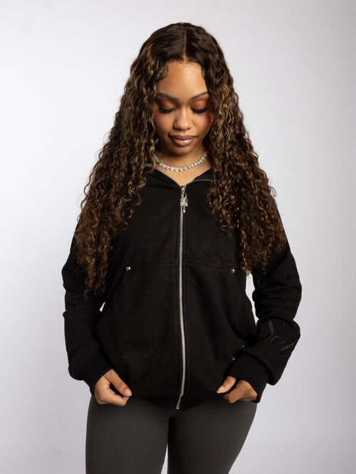 SELENE zip up hoodie "SHADOW 6ØØ"