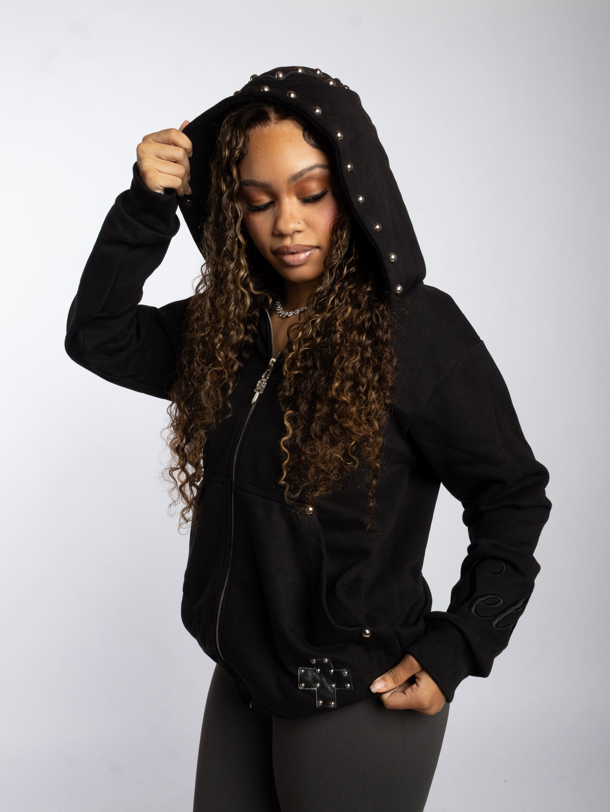 SELENE zip up hoodie "SHADOW 6ØØ"