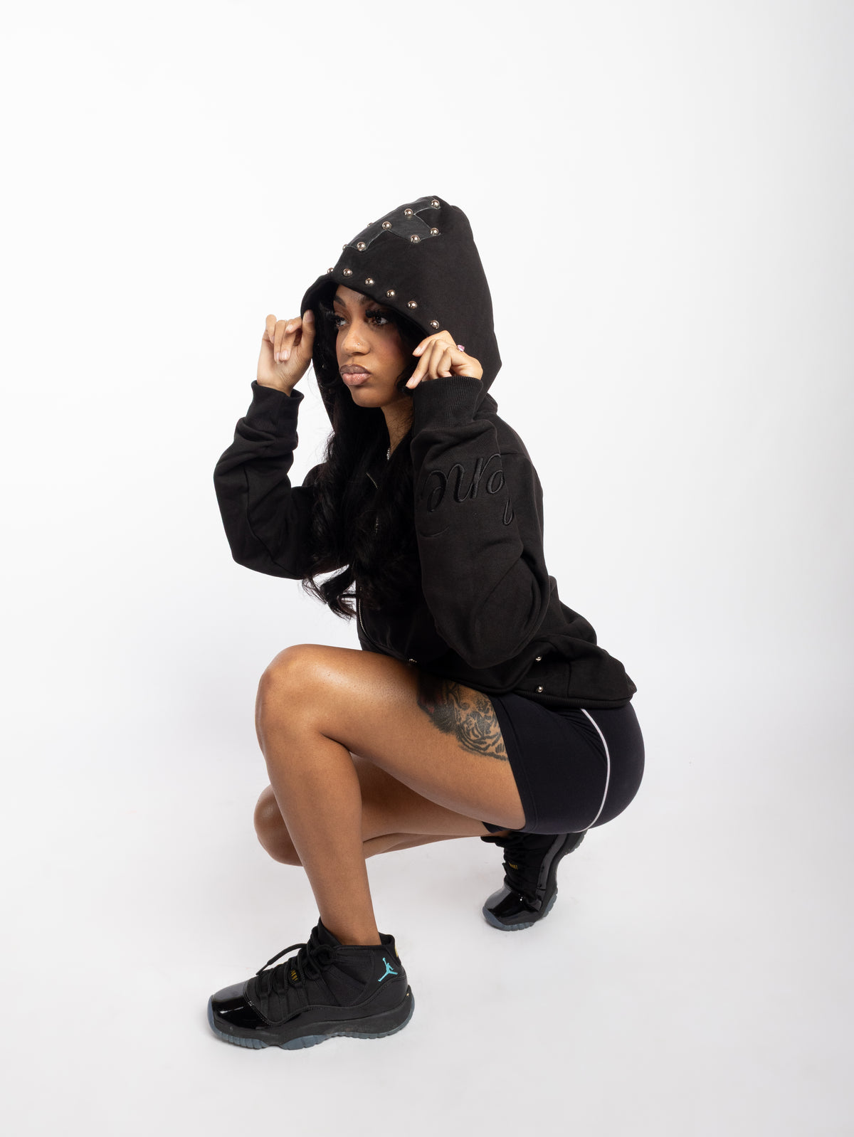 SELENE zip up hoodie "SHADOW 6ØØ"